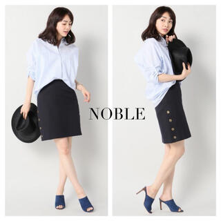 ノーブル(Noble)のNOBLE  C/Nヘリンボーン サイドボタンスカート(ミニスカート)