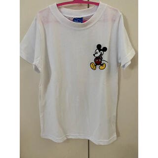 ディズニー(Disney)の【キッズ】ミッキーロゴTシャツ　ホワイト(Tシャツ/カットソー)