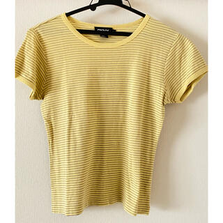 ダナキャランニューヨーク(DKNY)のDKNY ダナキャランニューヨーク　黄色　ストライプ　半袖Tシャツ(Tシャツ(半袖/袖なし))