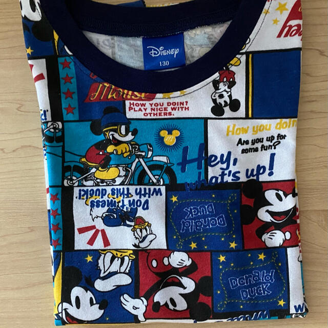 Disney(ディズニー)の【キッズ】ミッキーとドナルド　柄Tシャツ キッズ/ベビー/マタニティのキッズ服男の子用(90cm~)(Tシャツ/カットソー)の商品写真