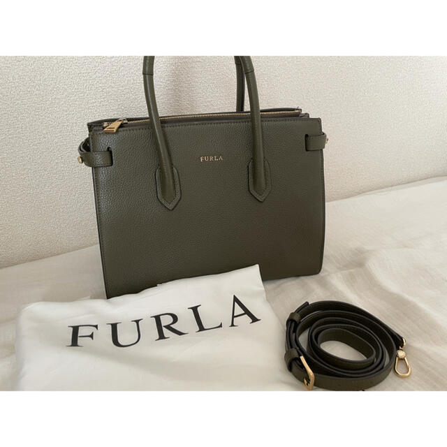 約29ｃｍハンドル高さFURLA フルラ 2WAY  トートバッグ