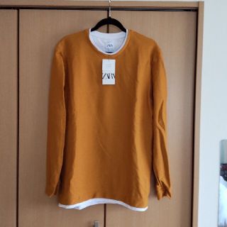 ザラ(ZARA)の【新品未使用】ZARA 長袖Tシャツ 重ね着風(Tシャツ/カットソー(半袖/袖なし))