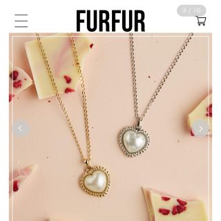 ファーファー(fur fur)のfur fur ハートチャームネックレス(ネックレス)