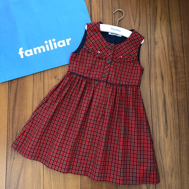 familiar(ファミリア)の【お取置き中】ファミリア ワンピース 120 キッズ/ベビー/マタニティのキッズ服女の子用(90cm~)(ワンピース)の商品写真