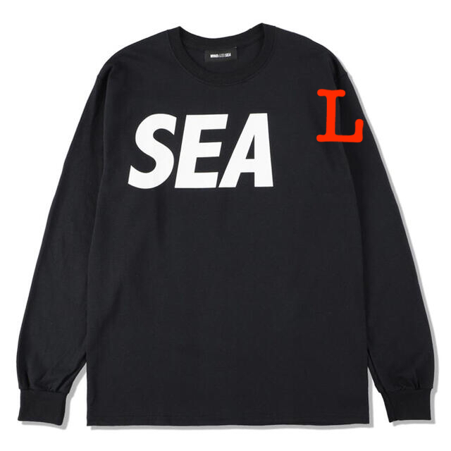 SEA(シー)のSEA L/S T-SHIRT Black White Wind And Sea メンズのトップス(Tシャツ/カットソー(七分/長袖))の商品写真