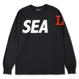 シー(SEA)のSEA L/S T-SHIRT Black White Wind And Sea(Tシャツ/カットソー(七分/長袖))
