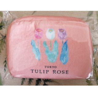 TULIP ROSEフワフワ化粧ポーチ未使用(その他)