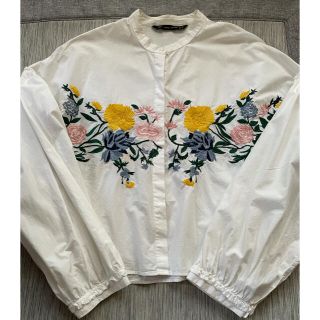 ザラ(ZARA)のZARA 刺繍シャツ(シャツ/ブラウス(長袖/七分))