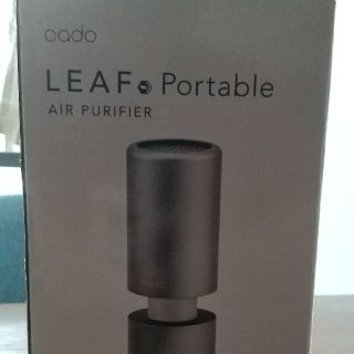 [新品]LEAF portable 空気清浄機 ブラック(空気清浄器)