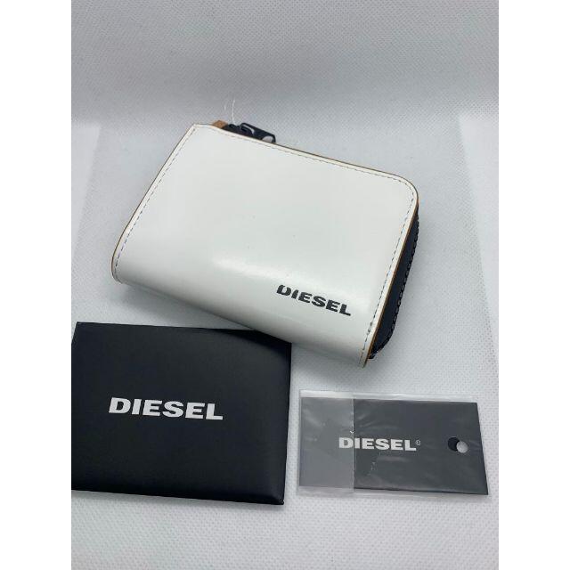 新品 未使用 DIESEL ディーゼル L型ミニ財布 ホワイト