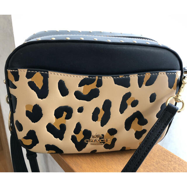 COACH - 【訳あり】COACH  レオパード✖️ブラック ショルダーバッグ