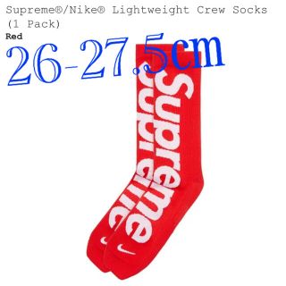 シュプリーム(Supreme)のSupreme NIKE Lightweight Crew Socks RED(ソックス)