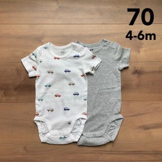 エイチアンドエム(H&M)の新品 H&M 半袖ボディスーツ2枚セット(肌着/下着)