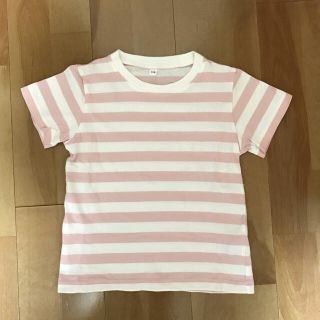 ムジルシリョウヒン(MUJI (無印良品))の無印　半袖ボーダーTシャツ　110(Tシャツ/カットソー)