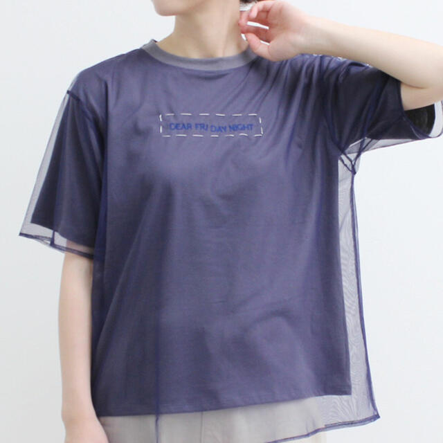 【美品】i am i チュールレイヤードTシャツ
