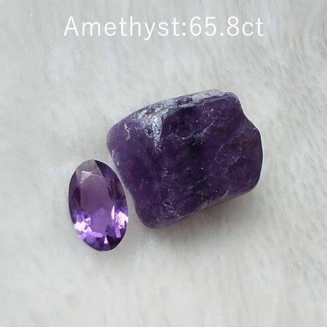 合計65.8ct★アメジスト★鉱物標本＆ルースセット