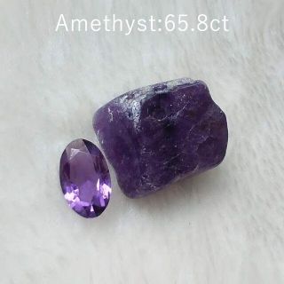 合計65.8ct★アメジスト★鉱物標本＆ルースセット(その他)