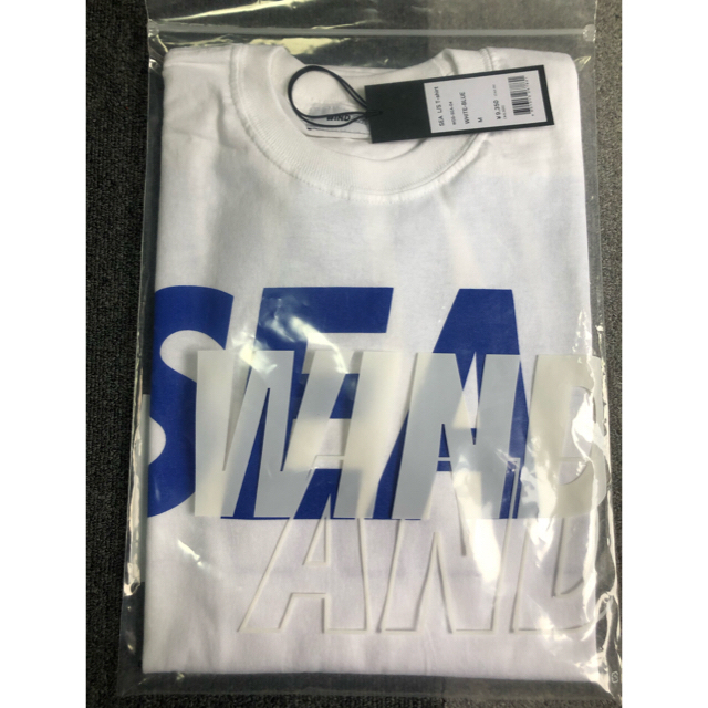 木村拓哉wind and sea   L/S T-Shirt　ホワイト×ブルーM