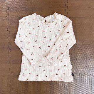 フタフタ(futafuta)のフタフタ さくらんぼワッフルロンＴ(Tシャツ/カットソー)