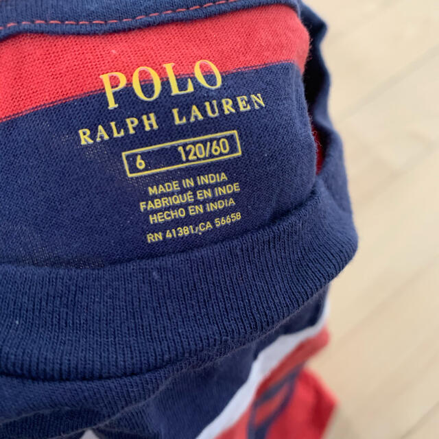 POLO RALPH LAUREN(ポロラルフローレン)のストライプ　ラルフ　Tシャツ　6T キッズ/ベビー/マタニティのキッズ服男の子用(90cm~)(Tシャツ/カットソー)の商品写真