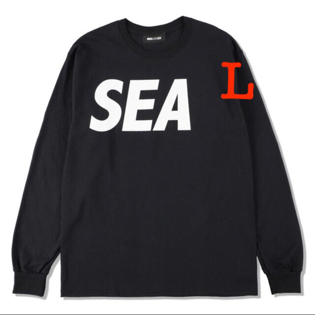 SEA L/S T-SHIRT Black White Wind And Sea - Tシャツ/カットソー(七分