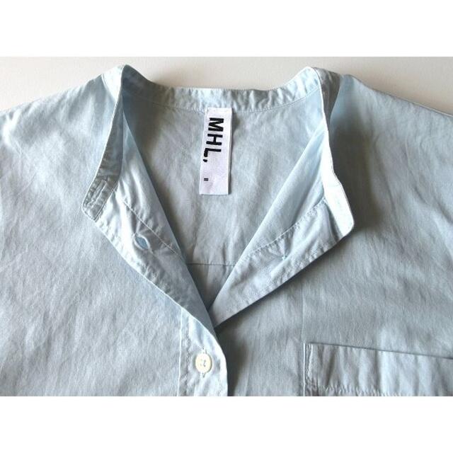 MARGARET HOWELL(マーガレットハウエル)のMHL. GARMENT DYE COTTON LINEN カラーレスシャツ 2 レディースのトップス(シャツ/ブラウス(半袖/袖なし))の商品写真