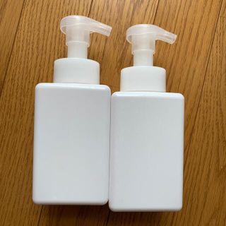 ムジルシリョウヒン(MUJI (無印良品))の【２本セット、中古】無印良品 PET詰替ボトル・泡タイプ・ホワイト・400ml用(容器)