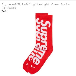 シュプリーム(Supreme)のsupreme socks red black セット　サイズ26〜27.5cm(ソックス)