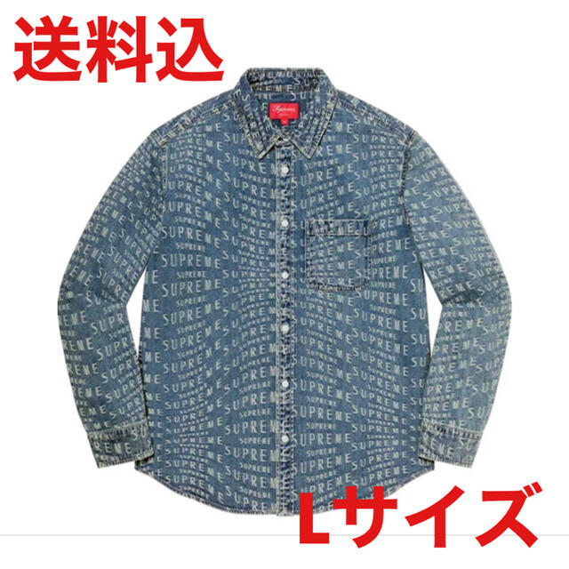 supreme Warp Jacquard Logos Denim Shirtdenim