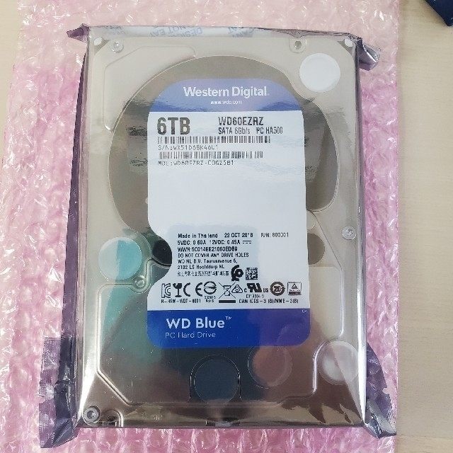 HDD 6TB 3.5インチ SATA接続PCパーツ