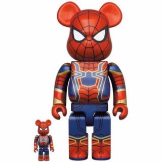 メディコムトイ(MEDICOM TOY)のBE@RBRICK IRON SPIDER 100% & 400% 新品未開封(その他)