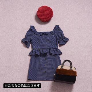 ティティアンドコー(titty&co)のtitty&co. ギンガムパネルブラウス&ギンガムパネルスカパン　セットアップ(セット/コーデ)