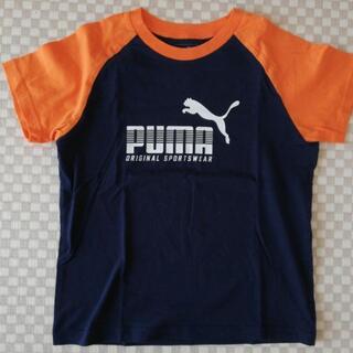 プーマ(PUMA)の(140) puma 紺×オレンジ 半袖 Tシャツ プーマ(Tシャツ/カットソー)