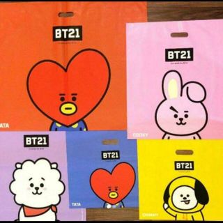 BT21 ショッパー 5種コンプリートセット(アイドルグッズ)