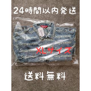 シュプリーム(Supreme)のFrayed Logos Denim Trucker Jacket (Gジャン/デニムジャケット)