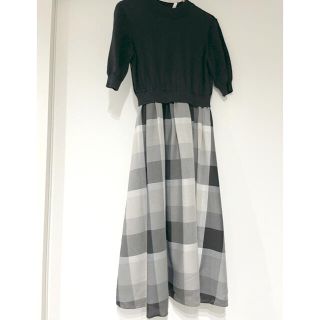 バーバリーブルーレーベル(BURBERRY BLUE LABEL)のmomo様専用　ブルーレーベルクレストブリッジ　ニットドッキング　ワンピース(ロングワンピース/マキシワンピース)