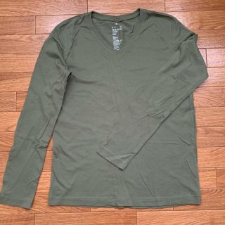 ムジルシリョウヒン(MUJI (無印良品))の無印　カットソー  ロンT Ｖネック(Tシャツ(長袖/七分))