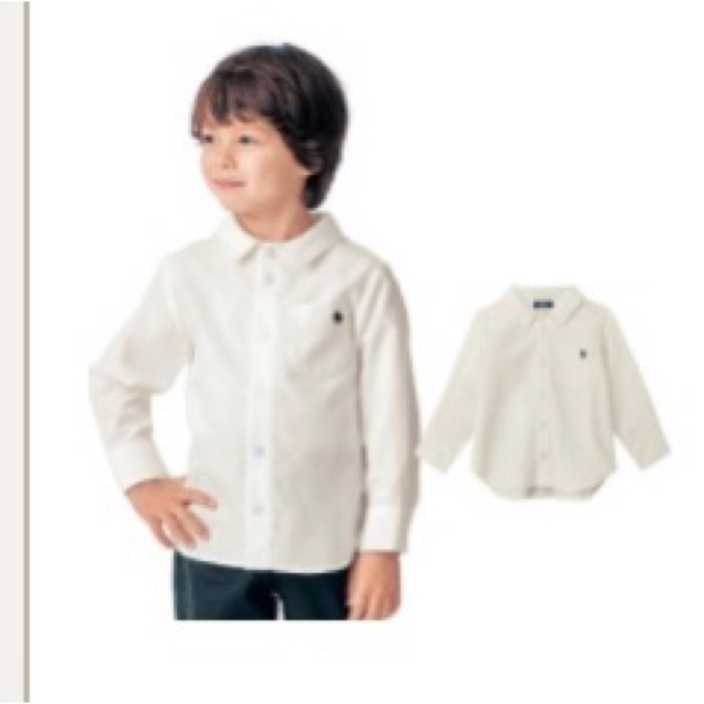 長袖シャツ白150★POLO  キッズ/ベビー/マタニティのキッズ服男の子用(90cm~)(ブラウス)の商品写真