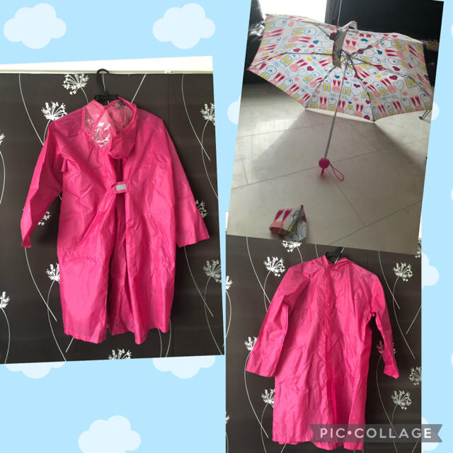 女の子✳︎カッパ✳︎折りたたみ傘✳︎シャカシャカセット キッズ/ベビー/マタニティのこども用ファッション小物(傘)の商品写真