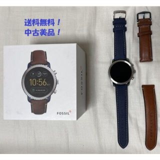 フォッシル(FOSSIL)の【期間限定】FOSSIL EXPLORIST ラゲージレザー ジェネレーション3(腕時計(デジタル))