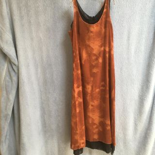 Leggy press シースルーワンピース 重ね着 2way ロング丈(ロングワンピース/マキシワンピース)