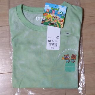 ユニクロ(UNIQLO)のUNIQLO　あつまれ どうぶつの森　UTグラフィックTシャツ  グリーン130(Tシャツ/カットソー)