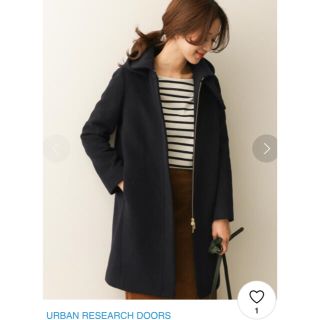 タグ付き　URBAN RESEARCH 2wayワンピース　コート紺色