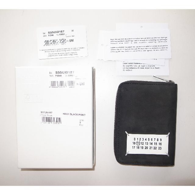 Maison Martin Margiela(マルタンマルジェラ)のマルジェラ 財布 ペイント round zip wallet black メンズのファッション小物(折り財布)の商品写真