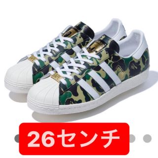 アベイシングエイプ(A BATHING APE)のadidas × BAPE  SUPERSTAR 80’S   26cm(スニーカー)