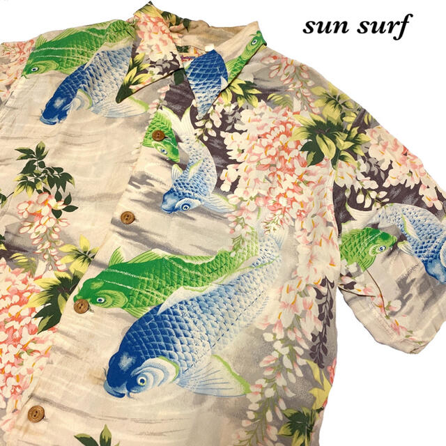 メンズ　レディース　柄シャツ　アロハシャツ　サンサーフ　sun surf 希少シャツ