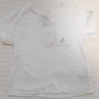 プチバトー(PETIT BATEAU)のプチバトー　白Tシャツ　18m(Ｔシャツ)