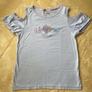 メゾピアノジュニア(mezzo piano junior)のメゾピアノジュニア【160】肩あきTシャツ(Tシャツ/カットソー)