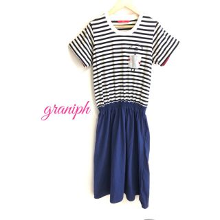 グラニフ(Graniph)の【春服】 ❤graniph❤ ワンピース ひざ丈 ボーダー マタニティ 半袖(ひざ丈ワンピース)