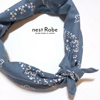 ネストローブ(nest Robe)の希少 nest Robe✨ネストローブ ロゴ入り バンダナ スカーフ ハンカチ(バンダナ/スカーフ)